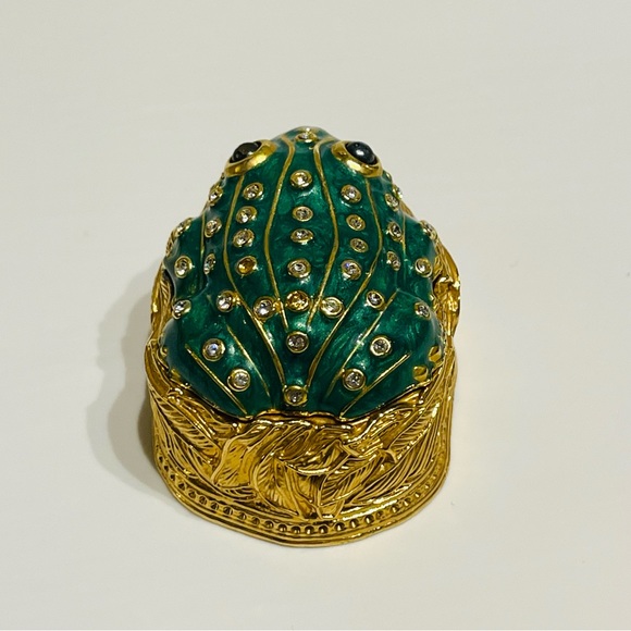 Vintage Limited Edition EDGAR BEREBI FROG Trinket Box and Pin - Picture 4 of 7
